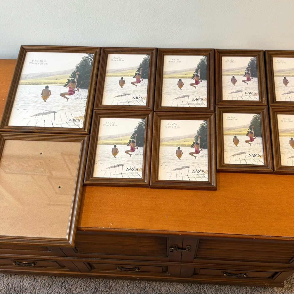 Brown Wooden Picture Frame Set